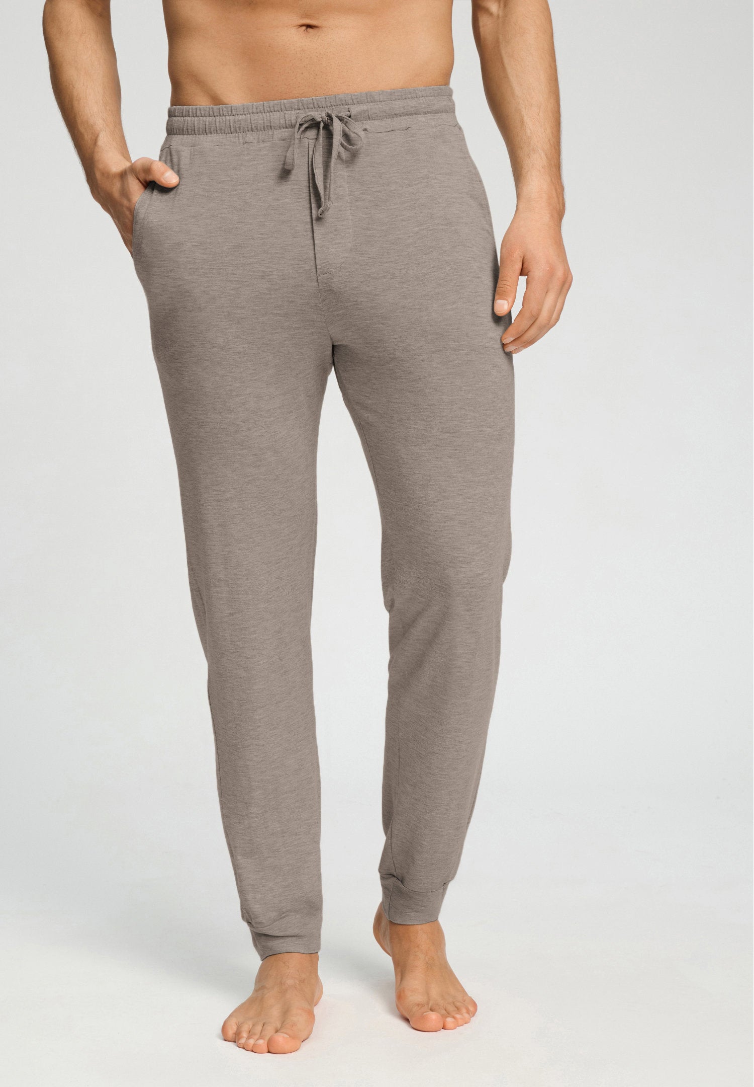 hanro-casuals-winter-long-pants-pyjamahose-toffee-melange-wolle image 2