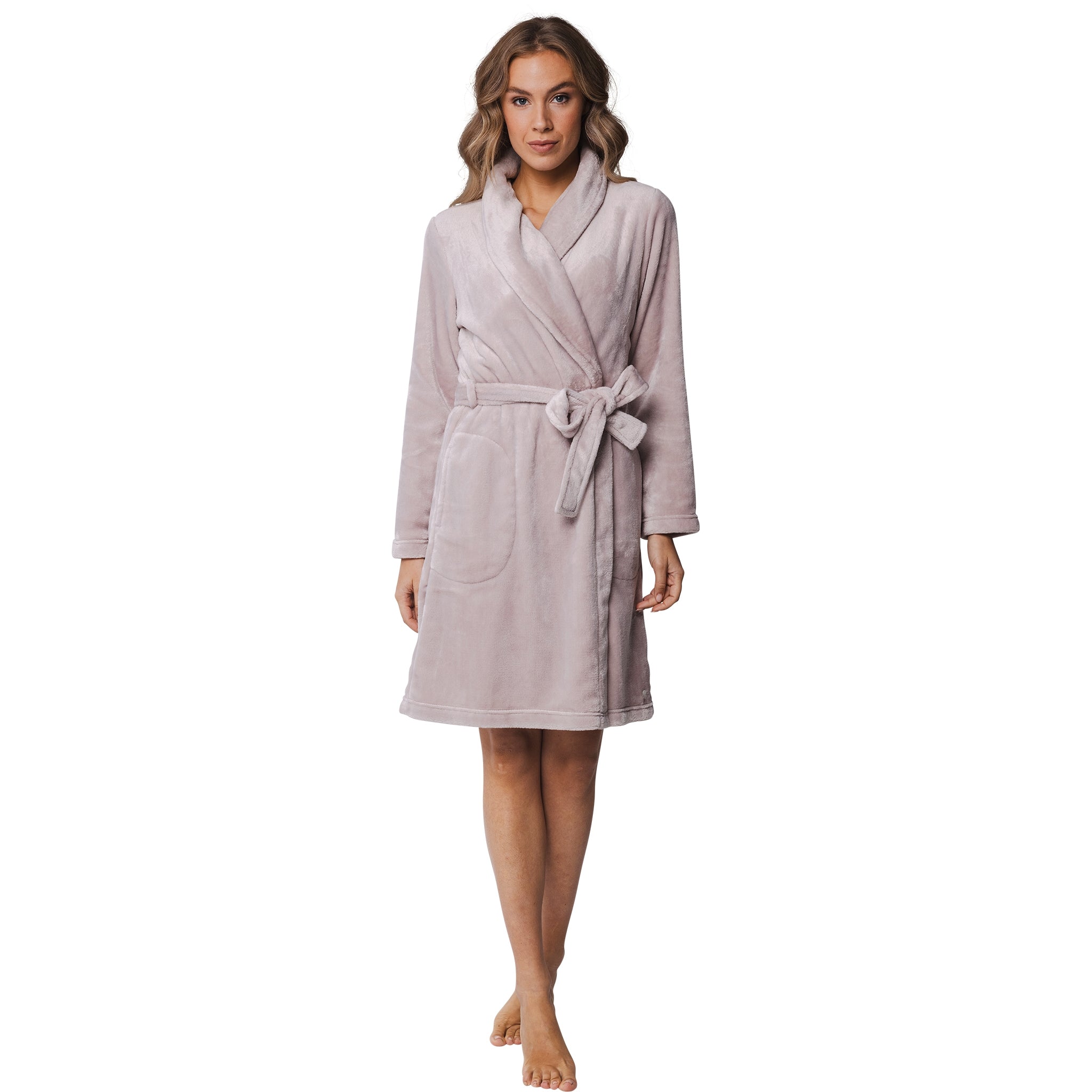 pastunette-bademantel-rosa-flanell-fleece-mit-schalkragen image 2