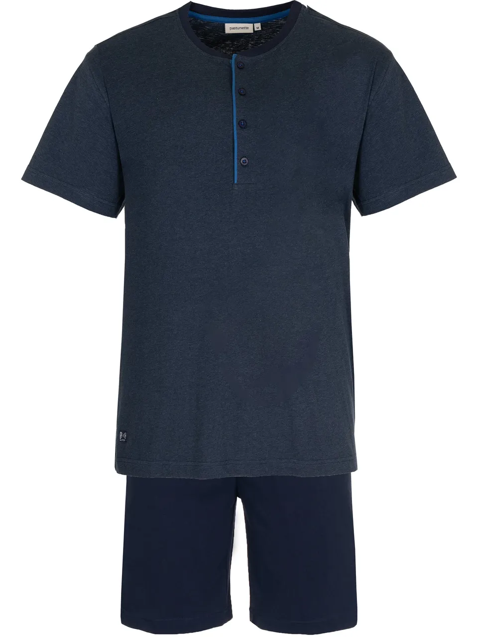 pastunette-shortama-pyjama-blau-kurz-baumwolle-shorts image 1