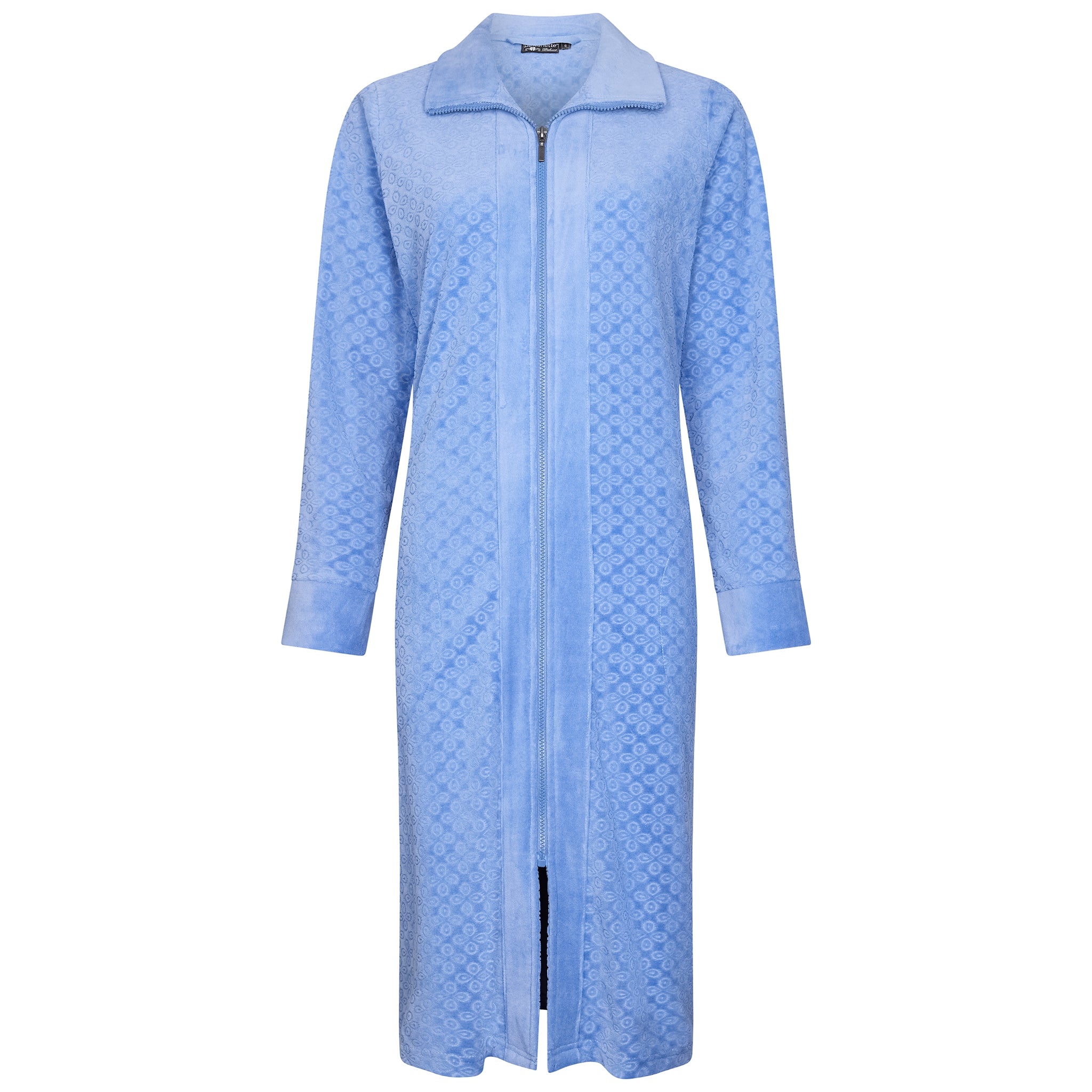 pastunette-deluxe-morgenmantel-softly-blue-velours-rei-verschluss image 1