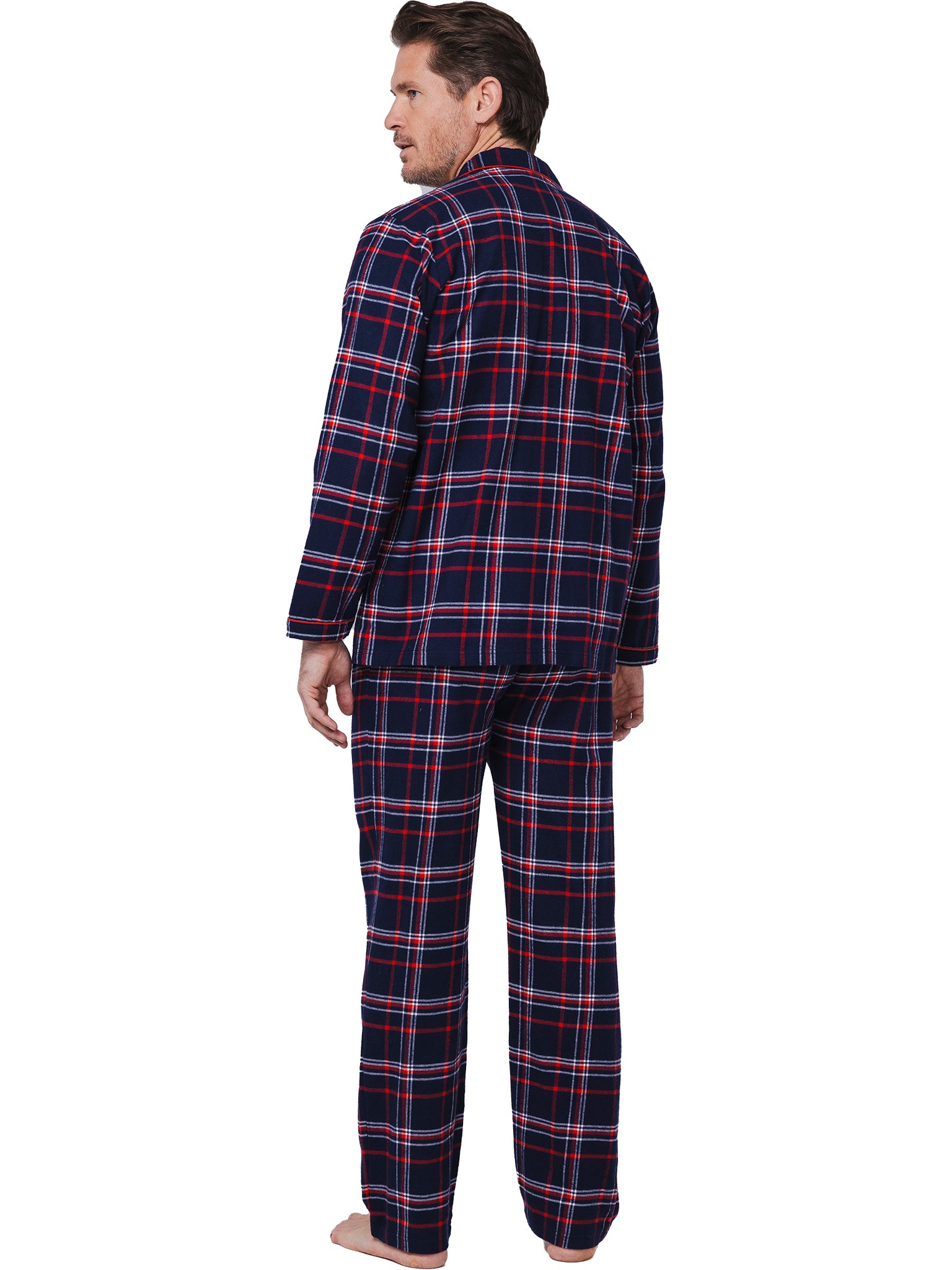 pastunette-aspen-ski-pyjama-blau-karo-flanell image 4