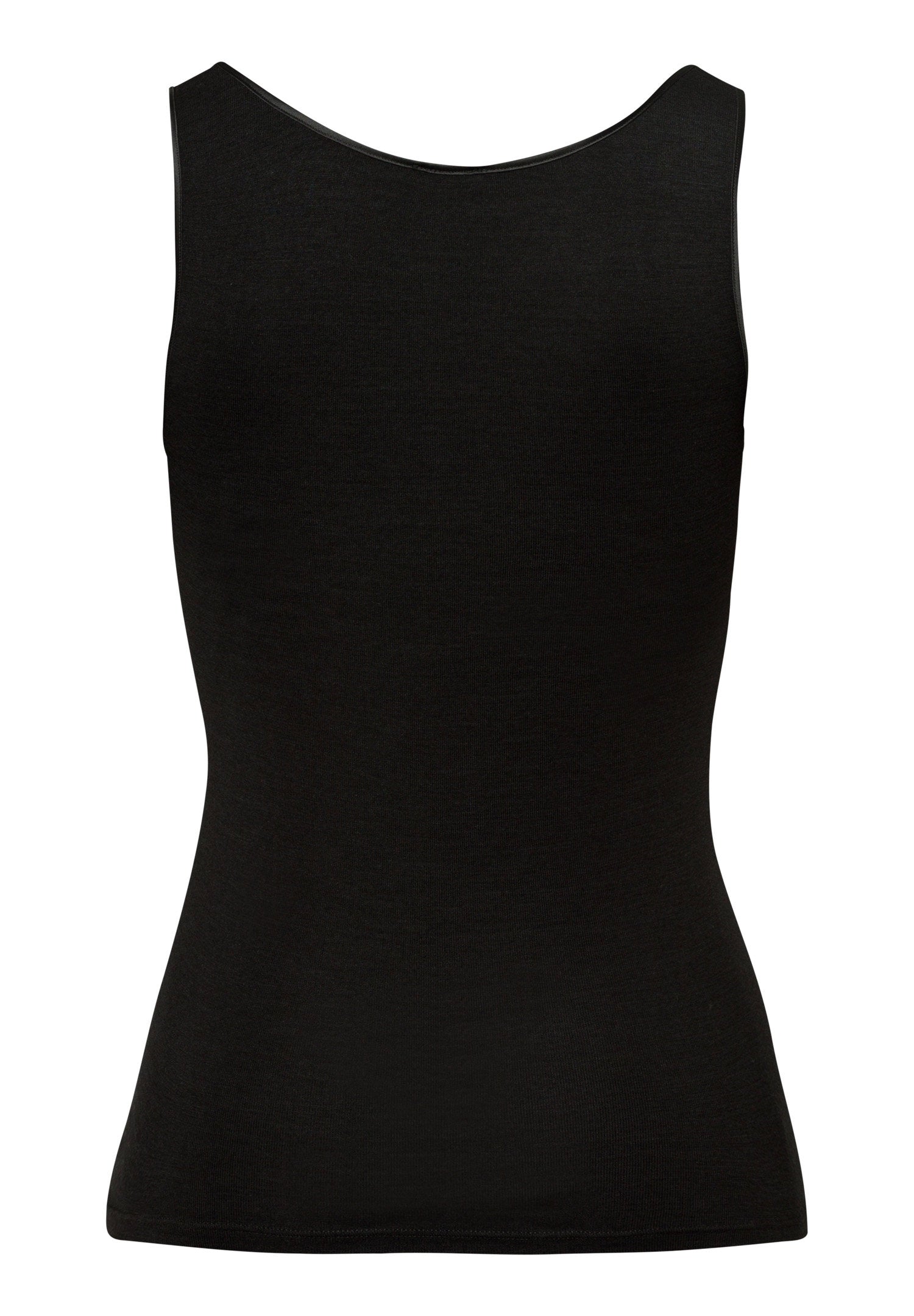 hanro-woolen-silk-tank-top-schwarz-wolle-seide-nahtlos image 3