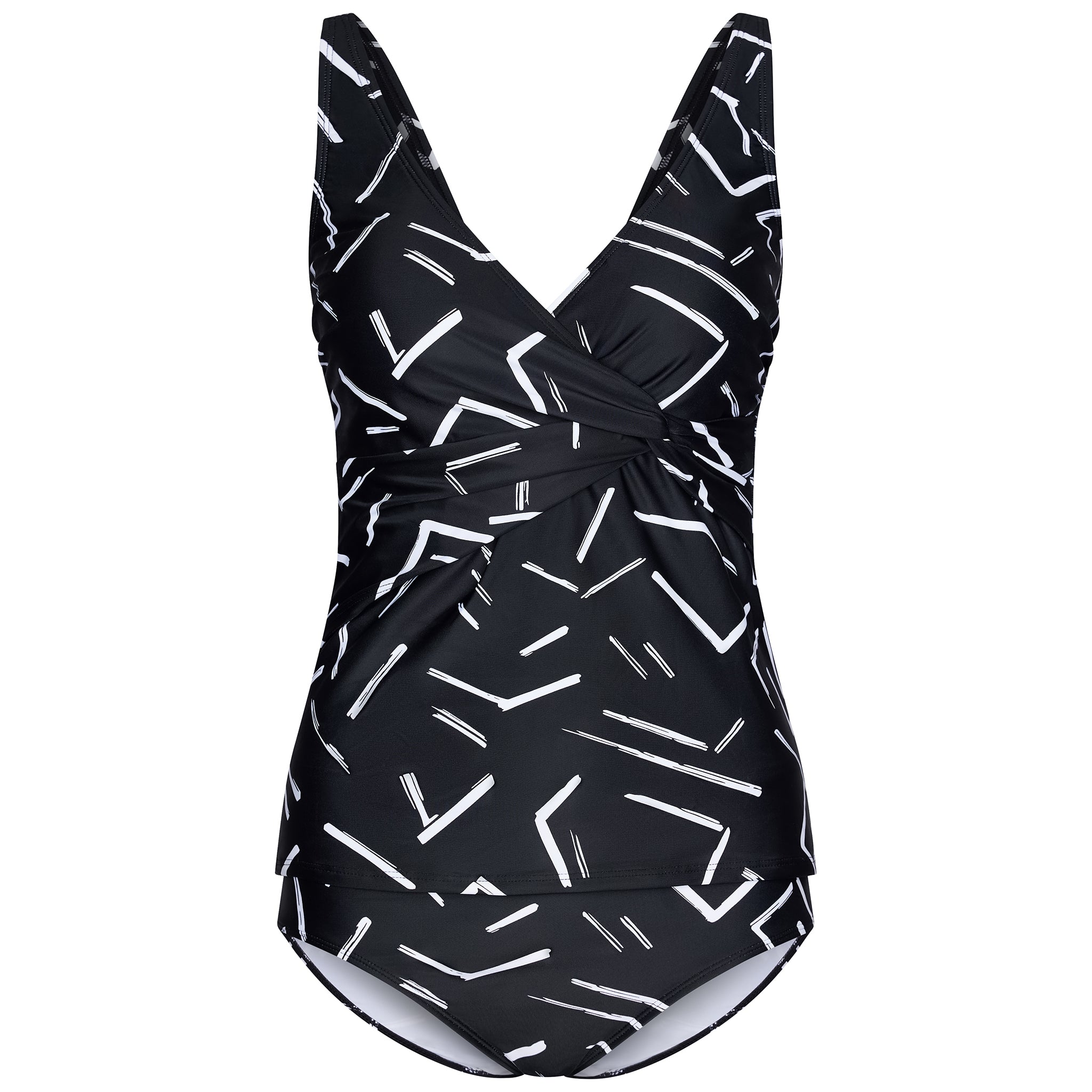pastunette-beach-white-stripes-tankini-schwarz-gestreift image 1