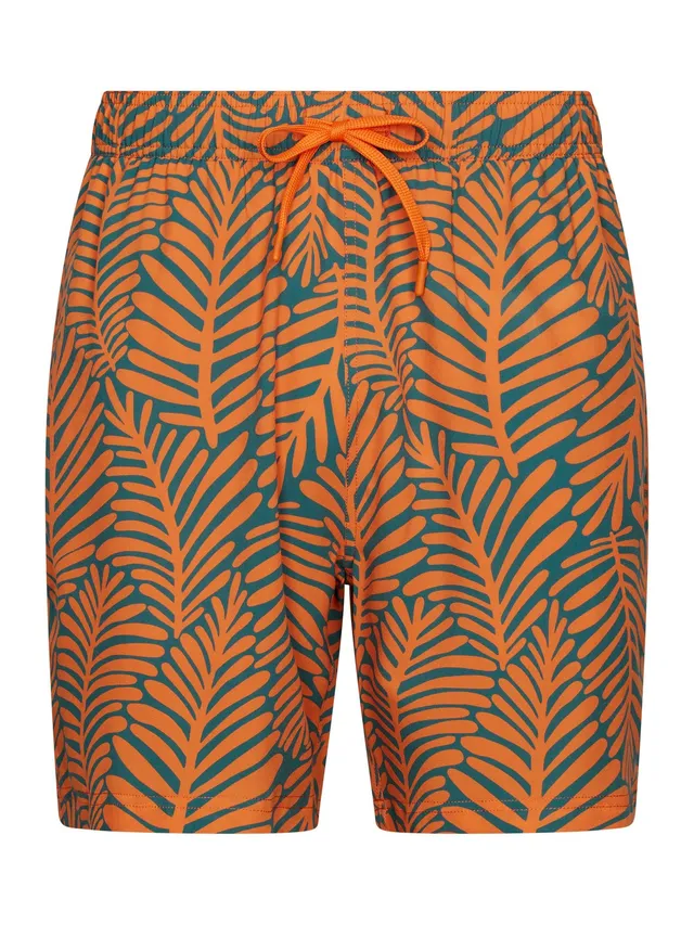 pastunette-zwembroek-badehose-orange-blattprint-stretch image 1