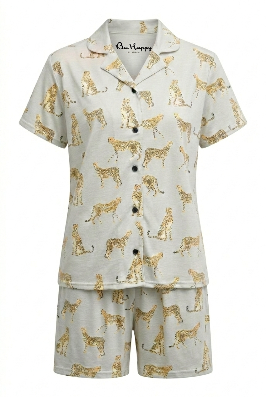r-sch-be-happy-pyjama-kurz-leopard-mehrfarbig-baumwolle image 2