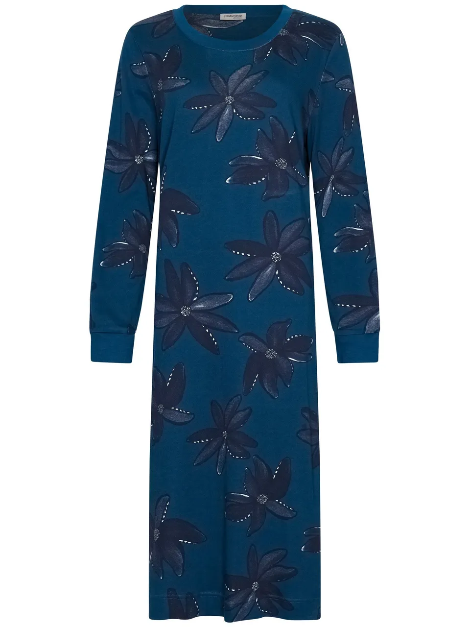 pastunette-premium-blue-mirage-nachthemd-blau-blumen-interlock image 1