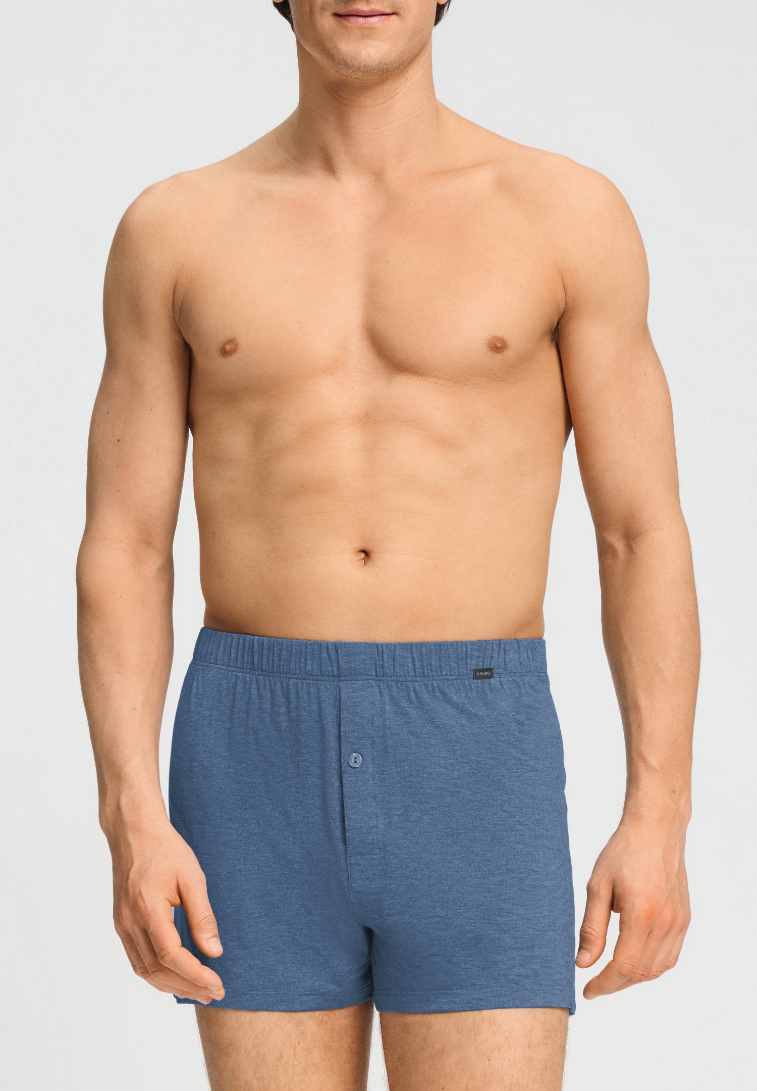 hanro-casuals-boxershorts-tanzanite-melange-viskose-mit-eingriff image 2