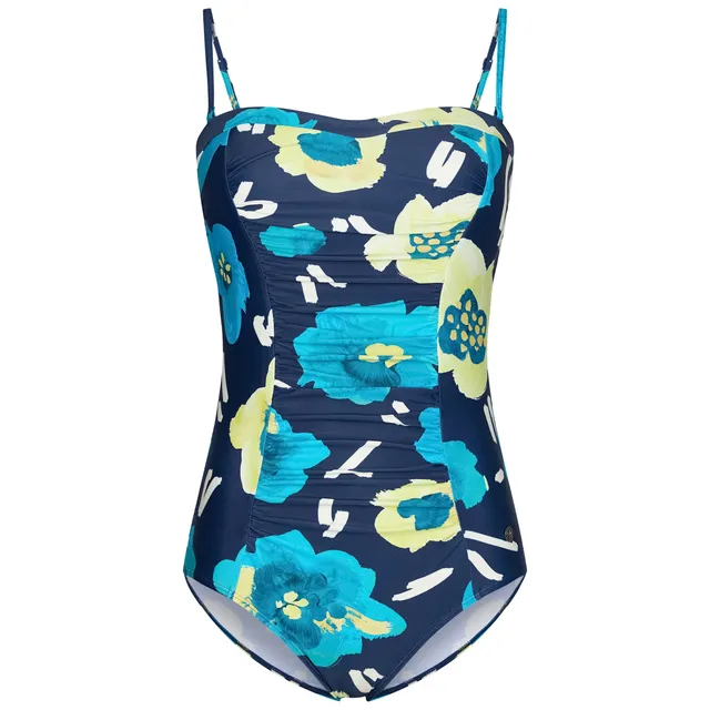 pastunette-beach-bloom-badeanzug-damen-blau-blumenprint image 1