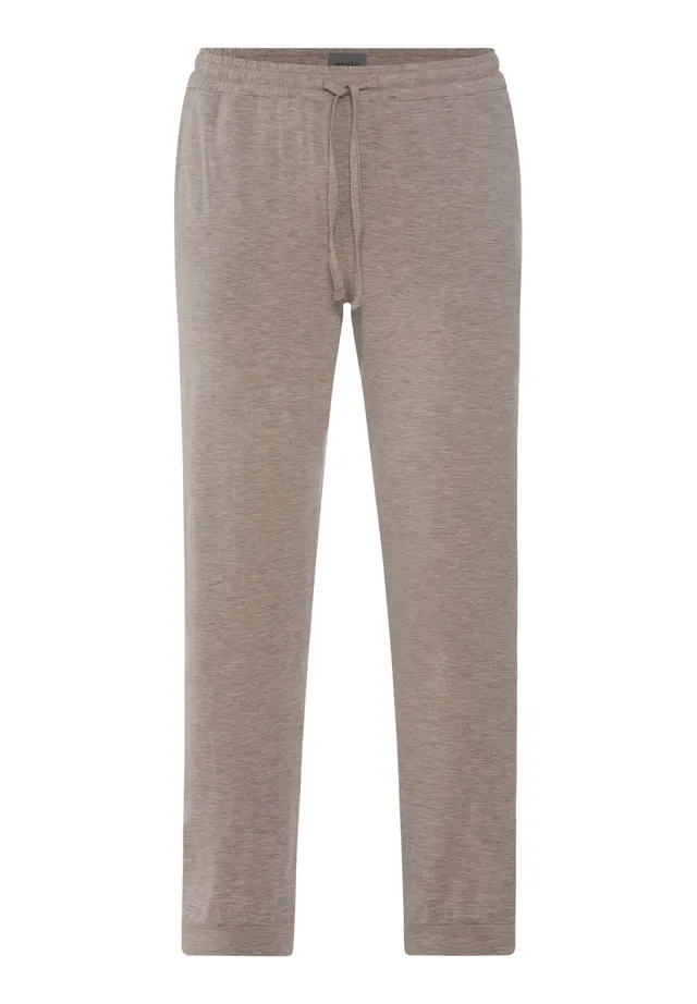 hanro-casuals-winter-long-pants-pyjamahose-toffee-melange-wolle image 1