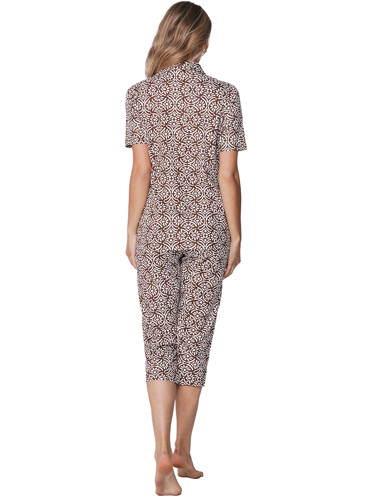 pastunette-terra-luna-pyjama-braun-wei-durchknopf-bio image 4