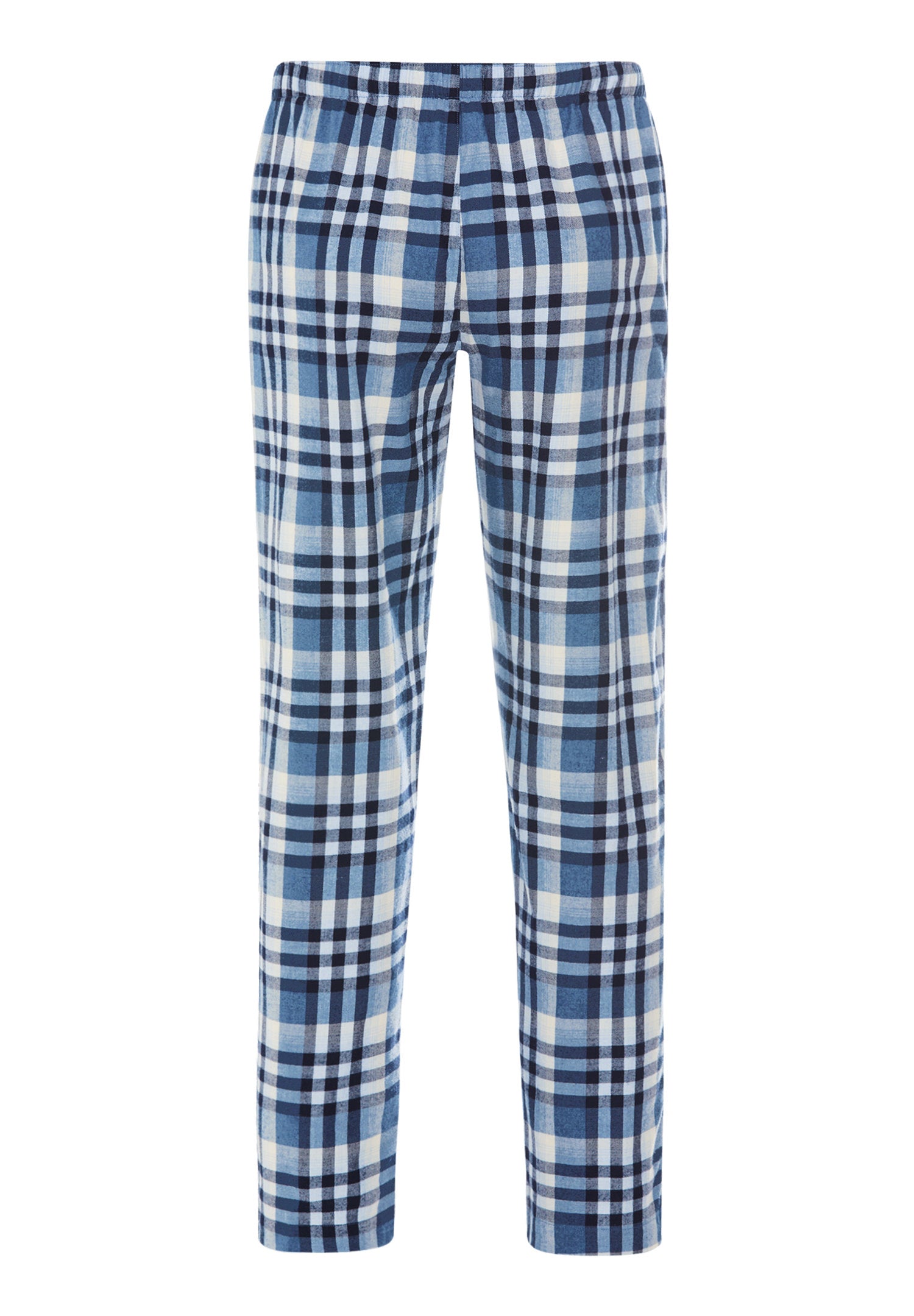 hanro-cozy-comfort-pyjamahose-pacific-squares-flanell image 3