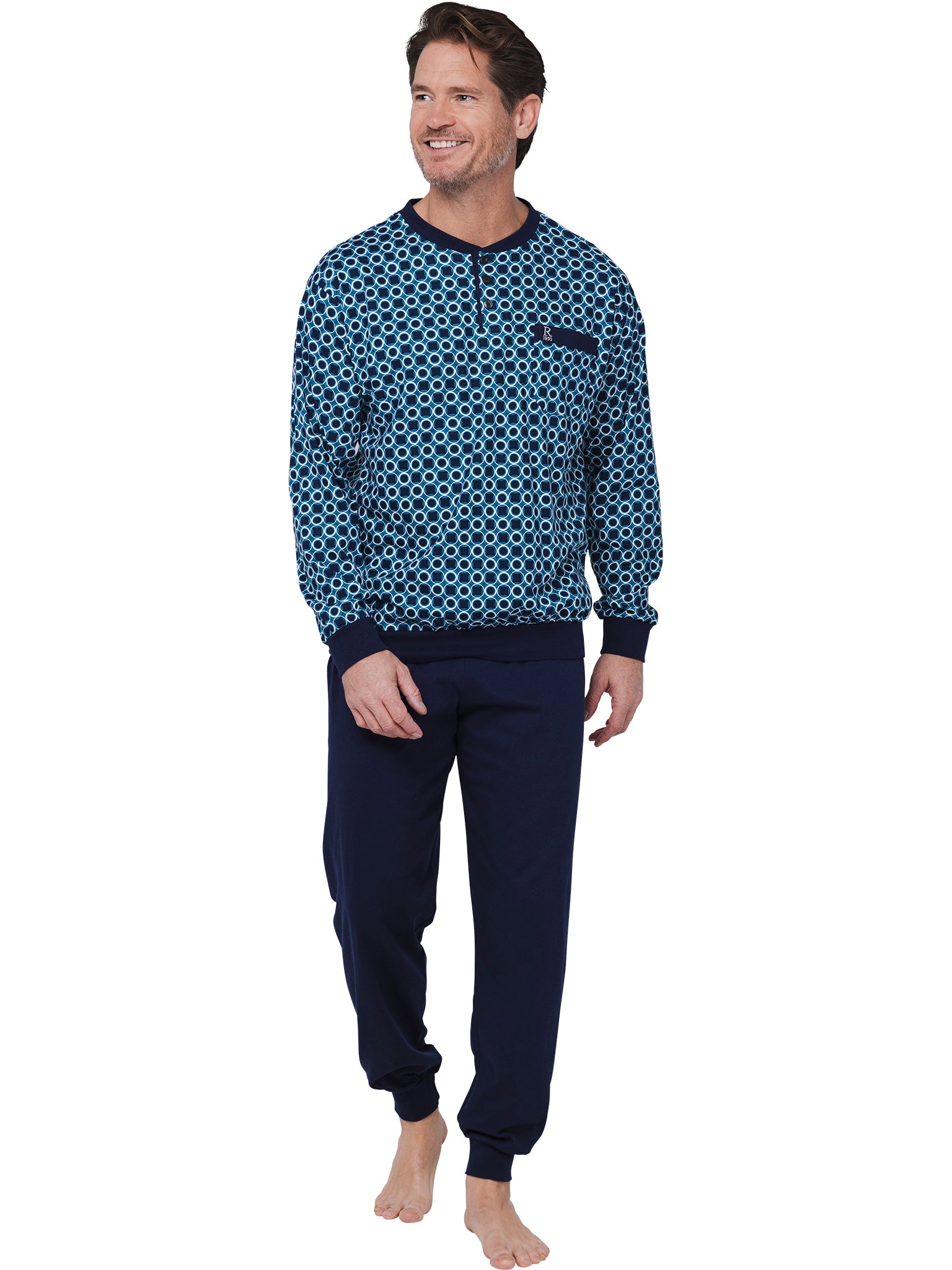 pastunette-robson-herren-pyjama-blau-langarm-gro-e-gr-en image 3