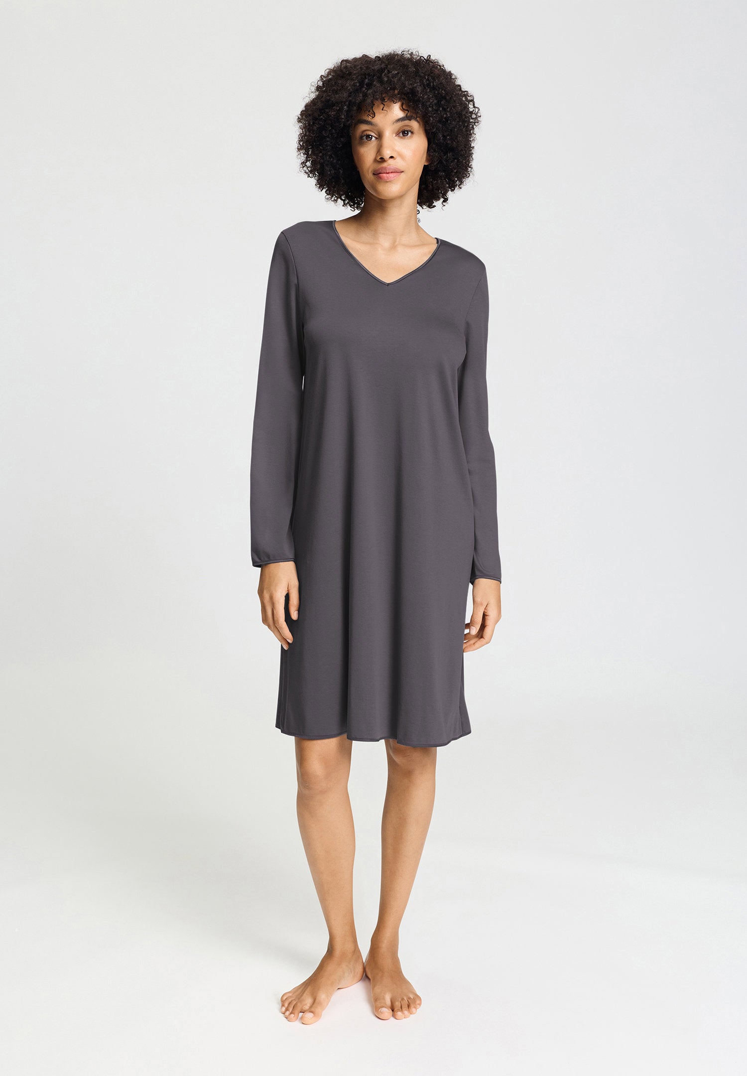 hanro-cotton-silk-l-slv-nachthemd-100cm-boulevard-seide image 2