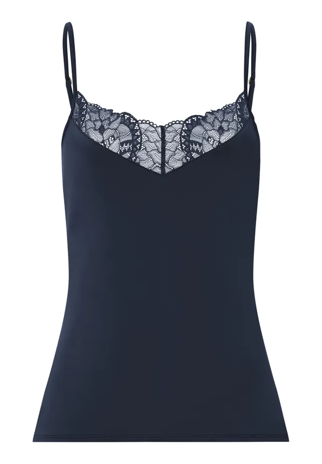 hanro-azelia-spaghetti-top-tr-gertop-deep-navy image 1