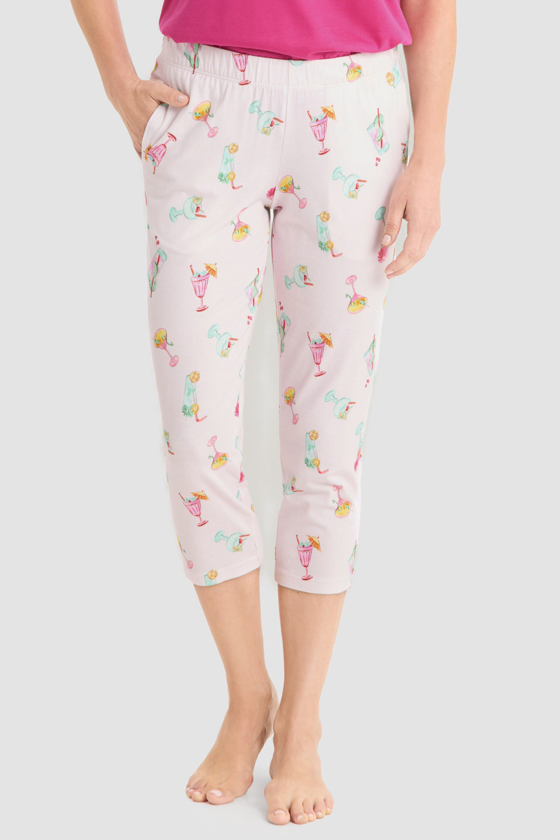 r-sch-be-happy-capri-hose-cocktail-druck-rosa-baumwolle image 1