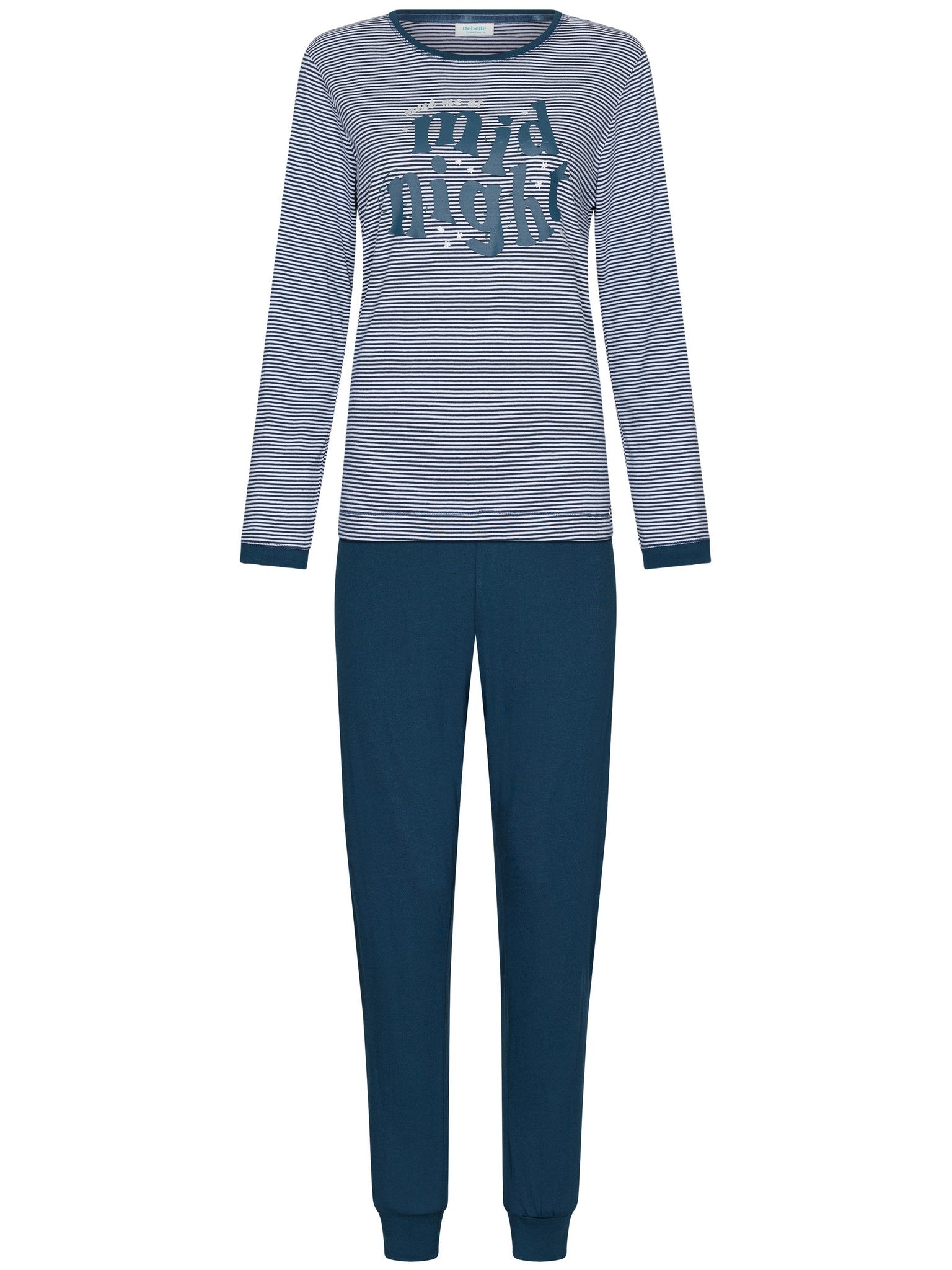 myrebelle-snowy-sparkles-pyjama-blau-bio-baumwolle image 1