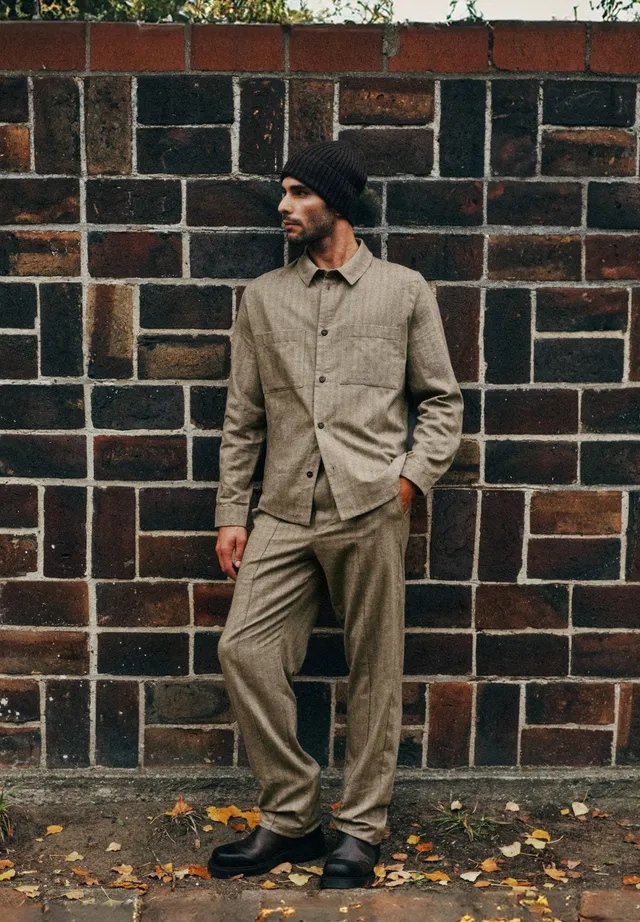 hanro-woolen-luxury-hemd-earthy-woven-wolle-fischgr-t image 1