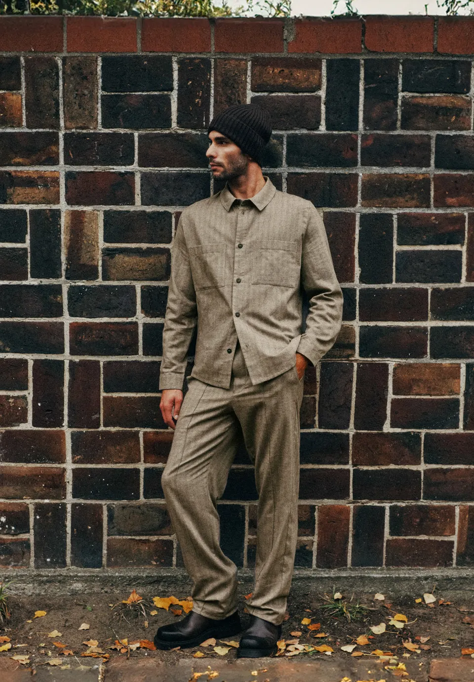 hanro-woolen-luxury-hemd-earthy-woven-wolle-fischgr-t image 1