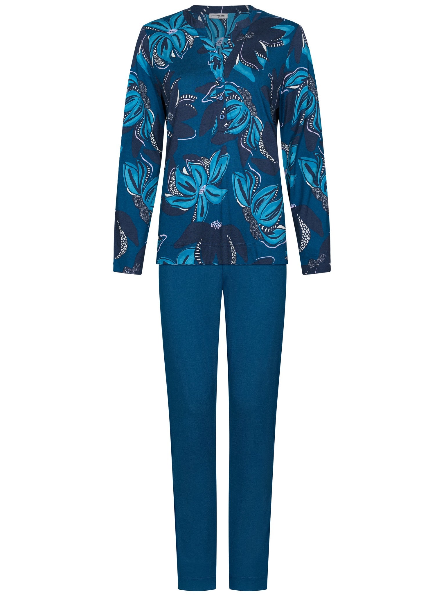 pastunette-premium-blue-mirage-pyjama-blau-baumwolle-modal image 1