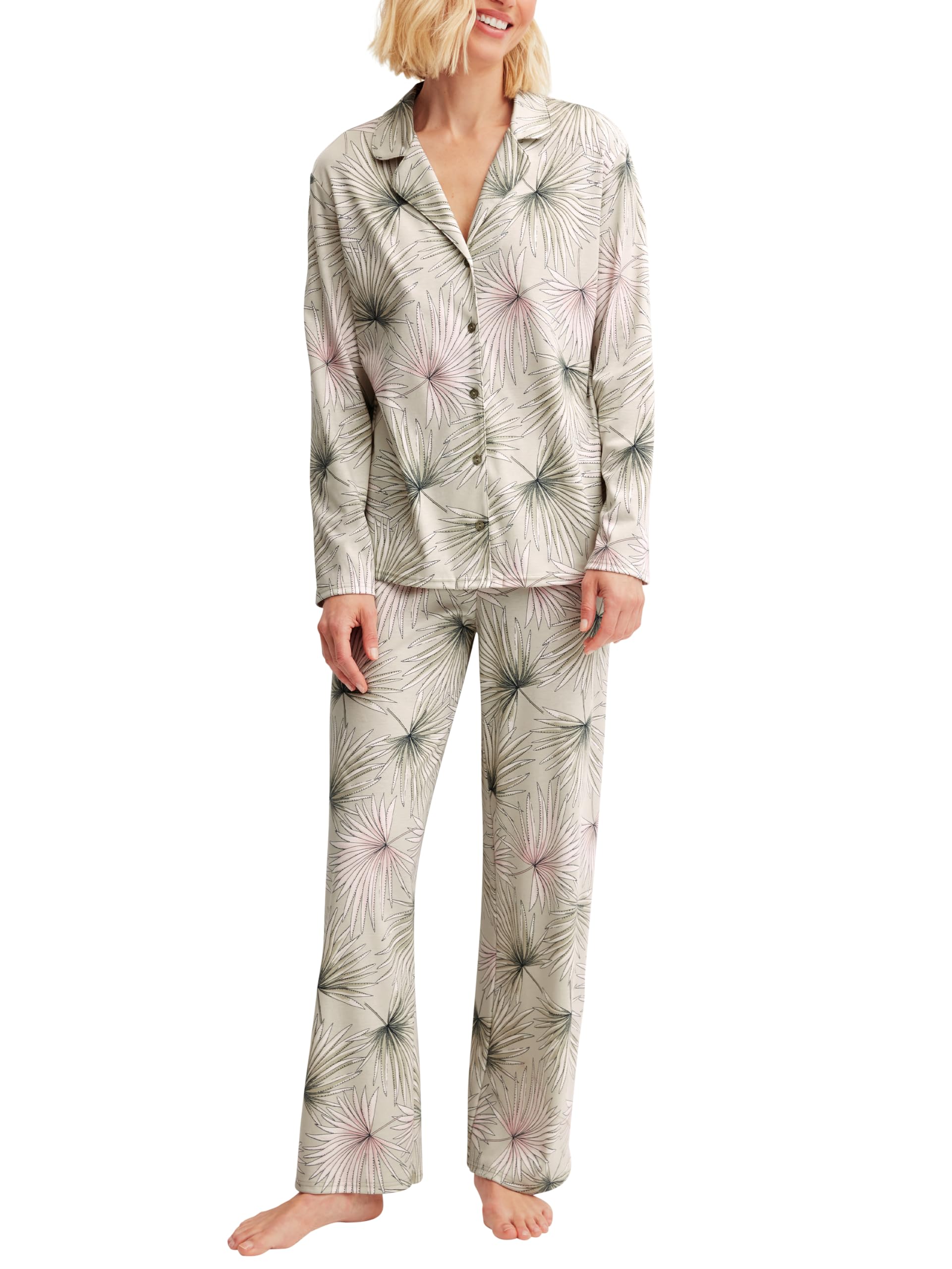 calida-botanic-dreams-pyjama-damen-red-violet-36-38 image 1