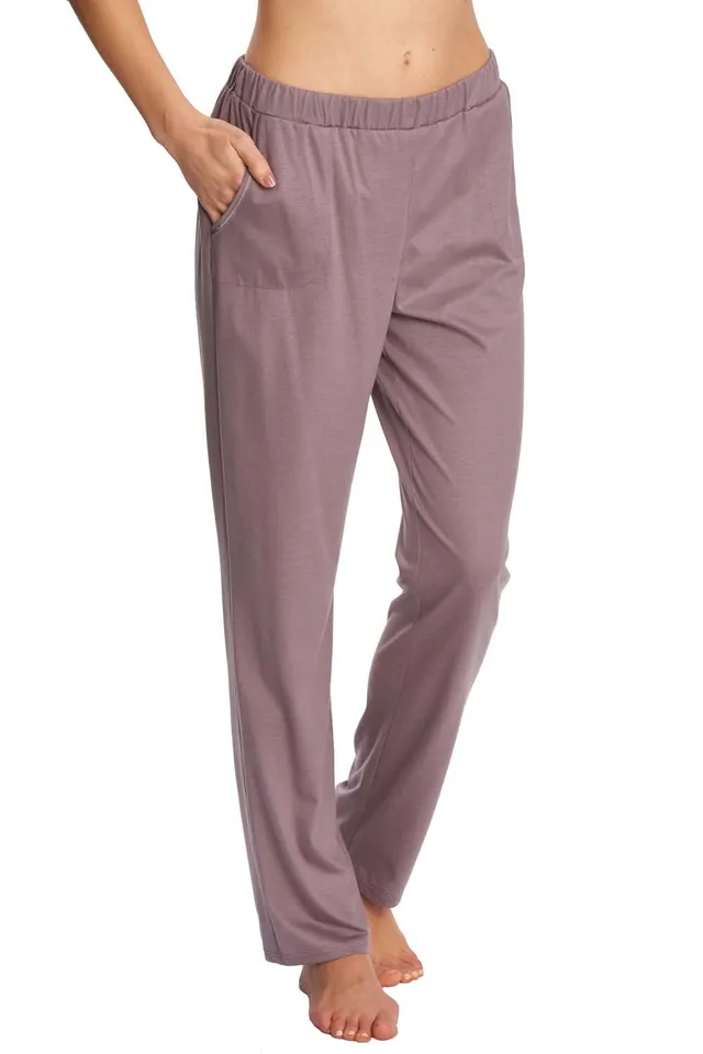 r-sch-be-happy-hose-lang-pyjamahose-braun-jersey image 1