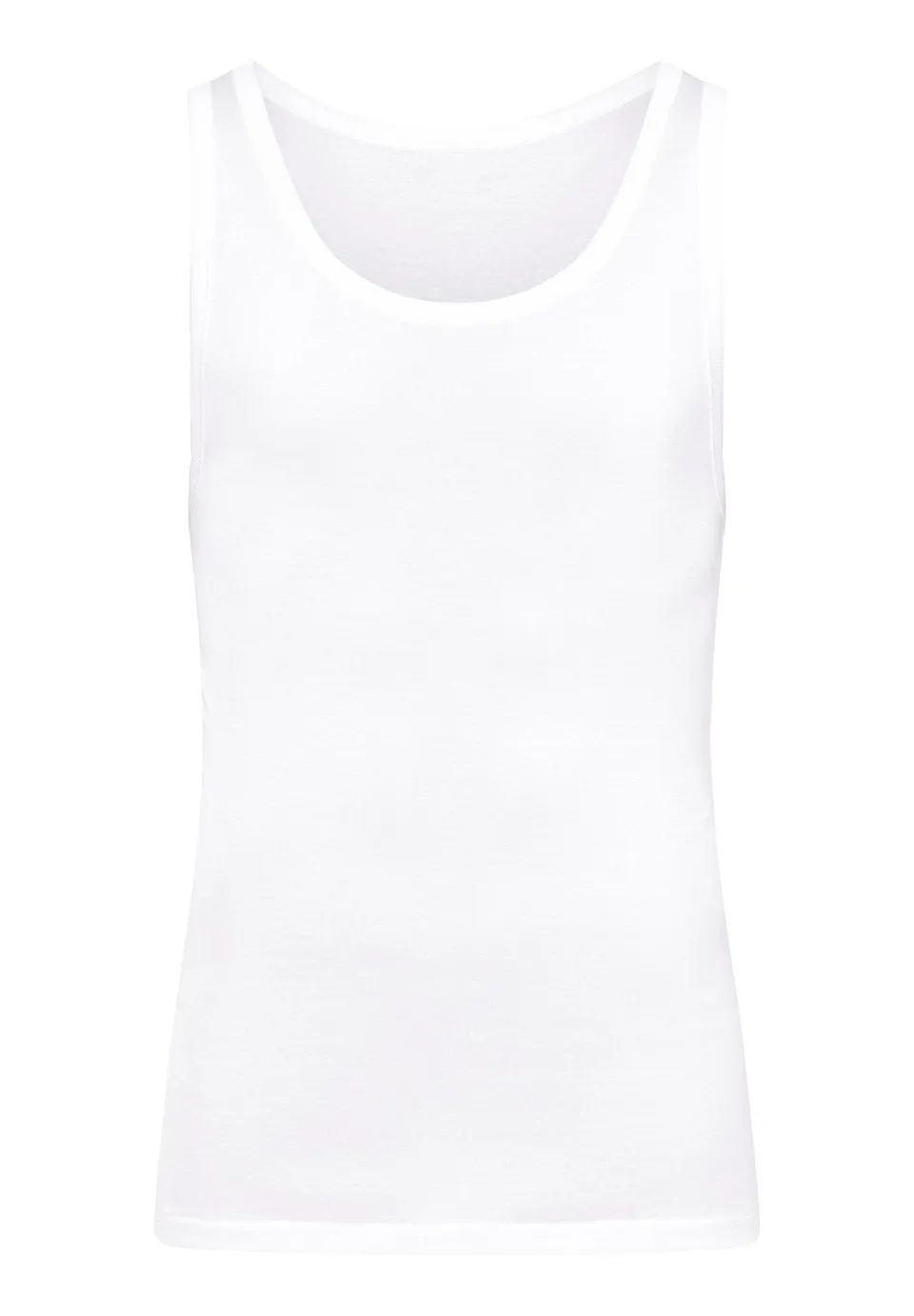hanro-cotton-pure-tank-top-unterhemd-wei-herren image 1