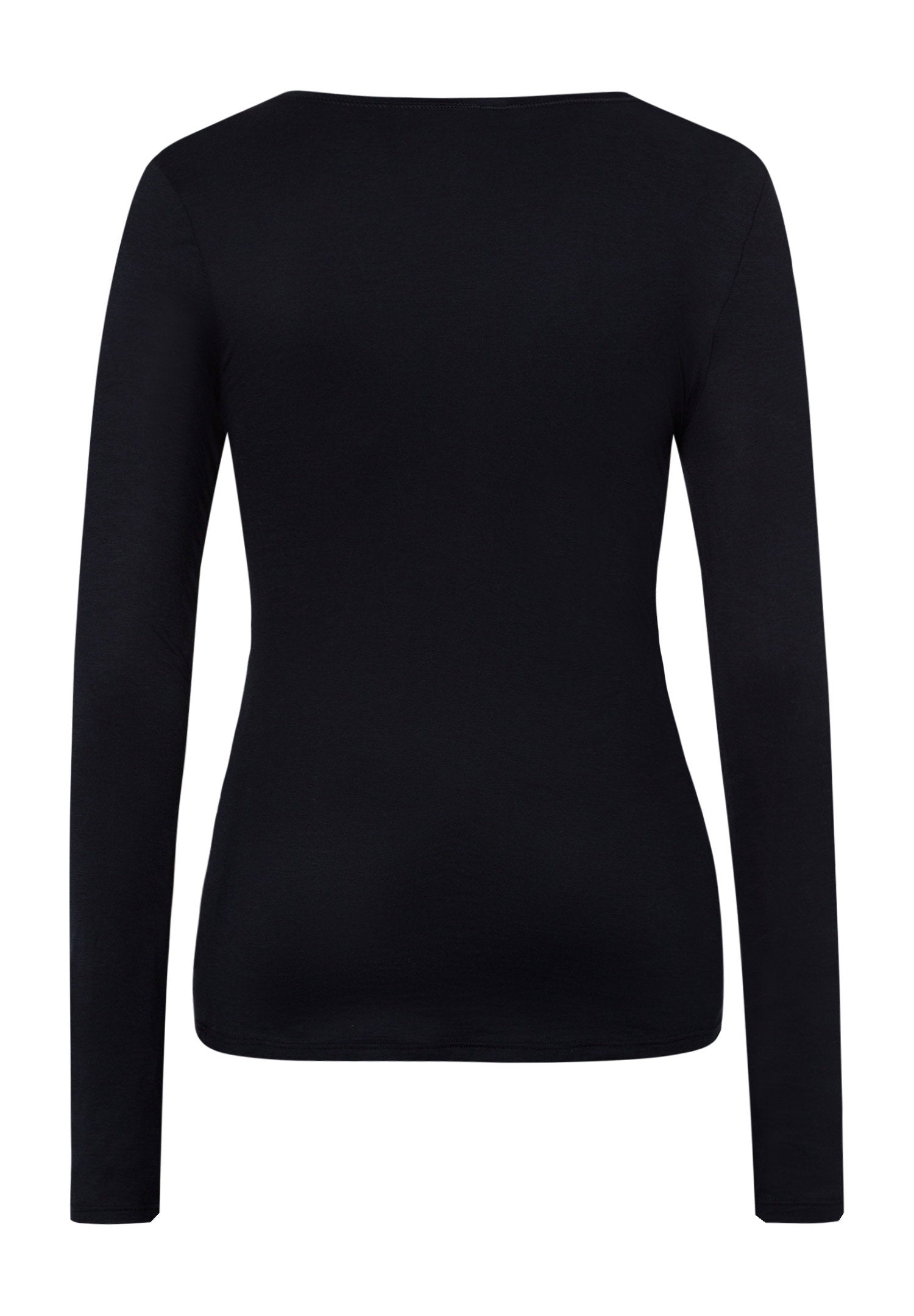 hanro-ultralight-langarmshirt-damen-schwarz-baumwolle image 3