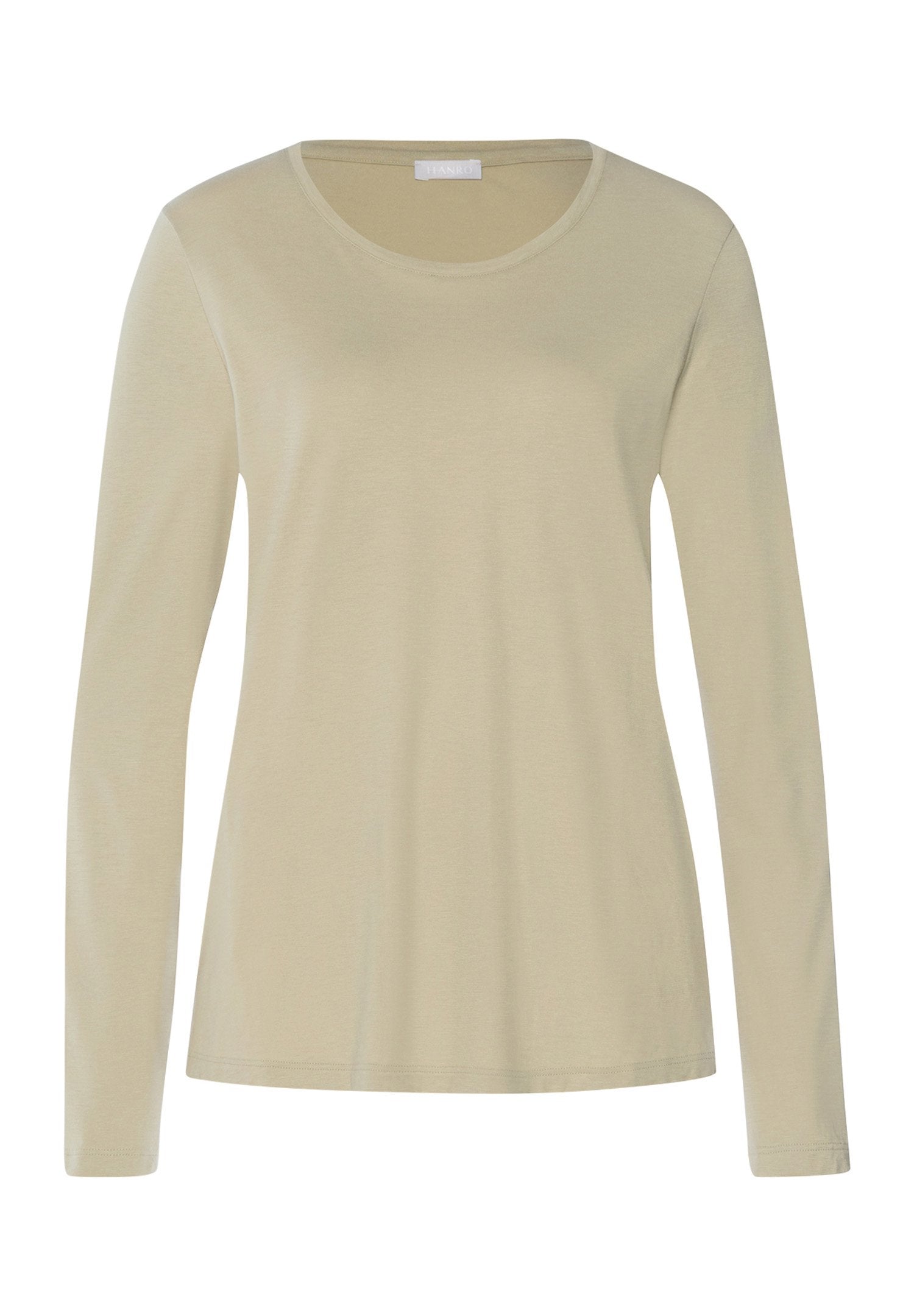 hanro-sleep-lounge-langarmshirt-olive-tencel-modal image 1