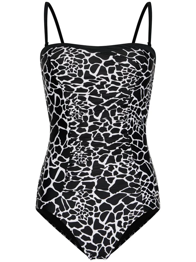 pastunette-noir-safari-badeanzug-schwarz-bandeau-animal image 1