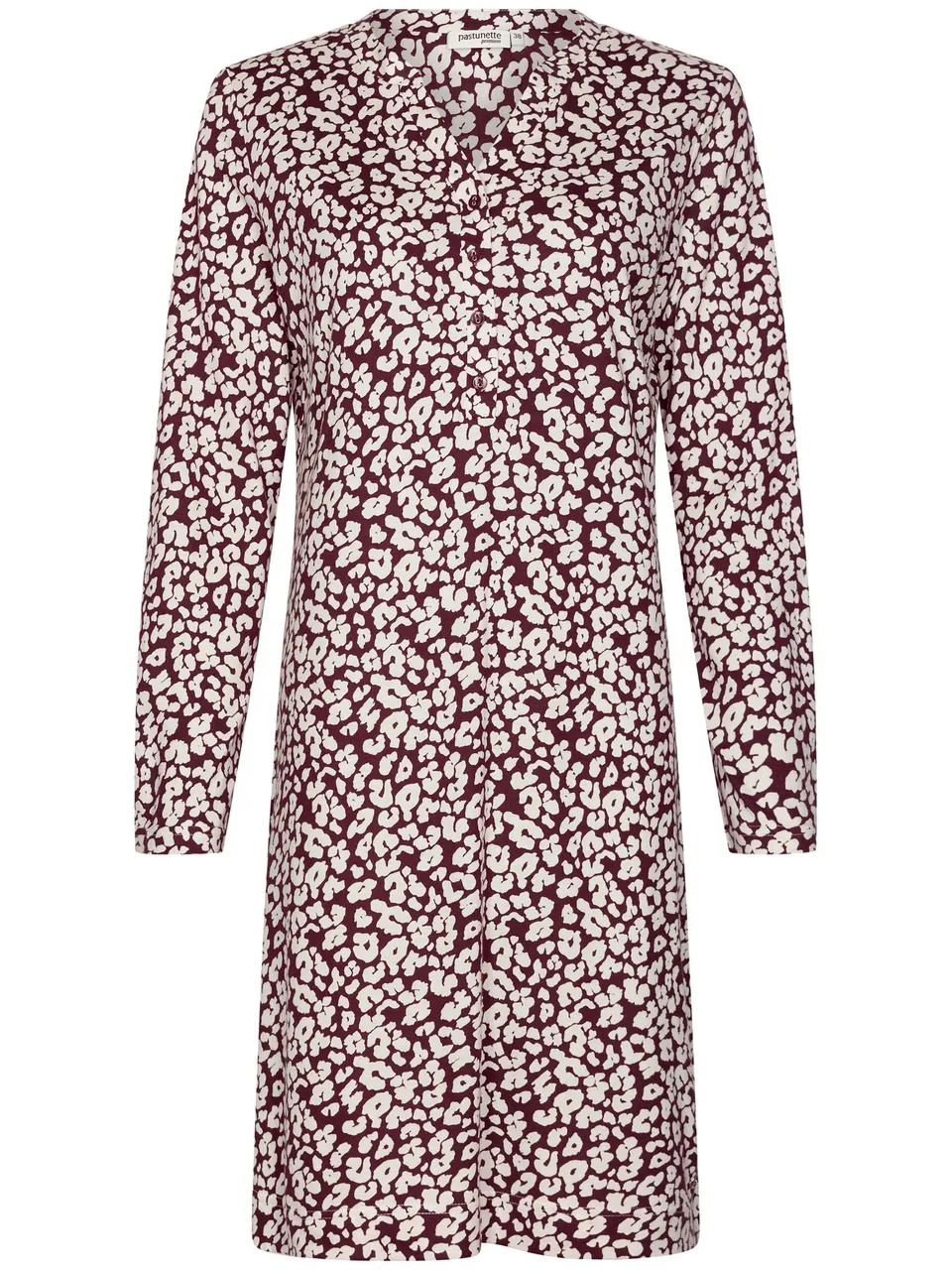pastunette-premium-grace-nachthemd-bordeaux-animalprint image 1