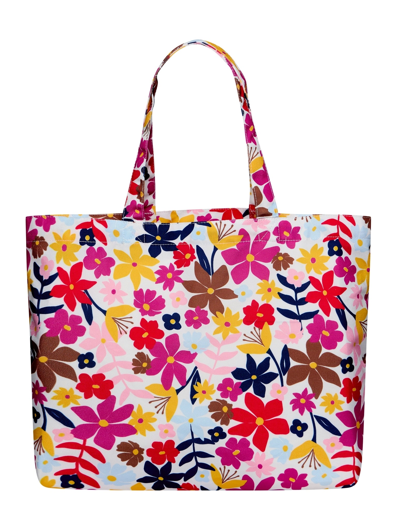 rebelle-full-bloom-strandtasche-wei-blumenprint-canvas image 1