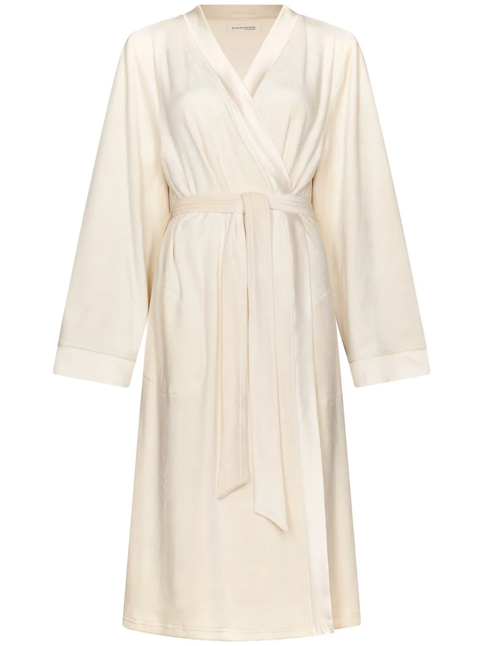 pastunette-premium-kimono-velours-beige-mit-bindeg-rtel image 1