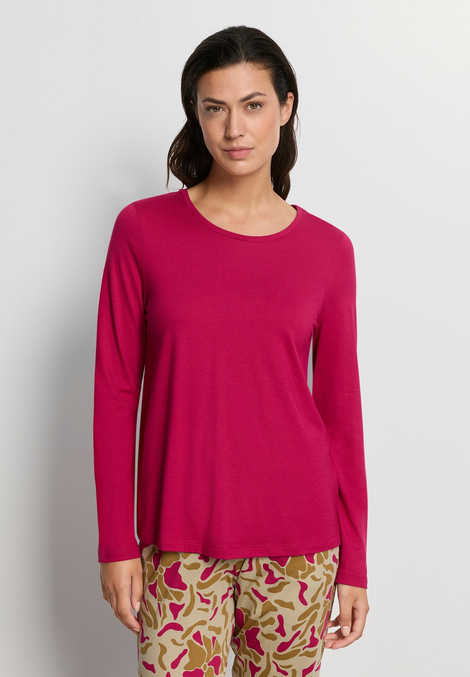 hanro-sleep-lounge-l-slv-shirt-langarmshirt-light-sangria-tencel image 2