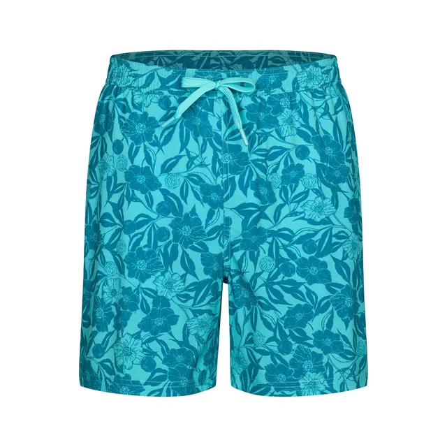 pastunette-beach-hawaii-badeshorts-polyester-t-rkis-bl-tter-m image 1