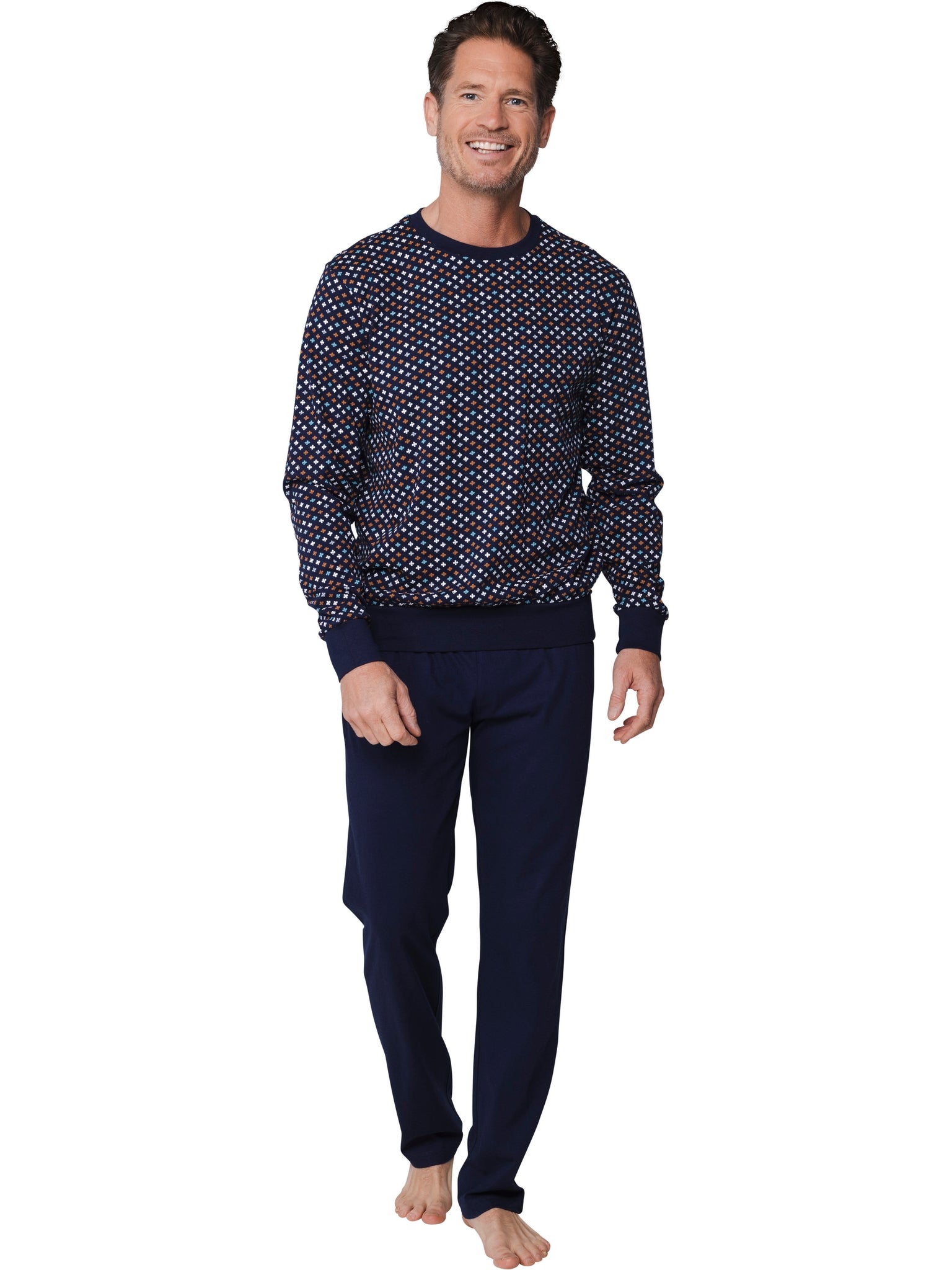 pastunette-cabana-pyjama-dunkelblau-baumwolle-graphic-print image 3