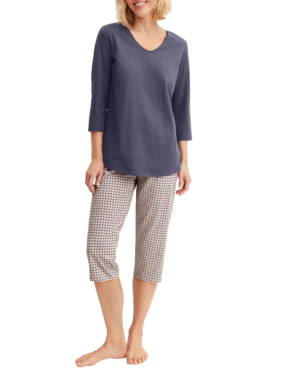 calida-blooming-nights-3-4-pyjama-damen-44-46-baumwolle image 1