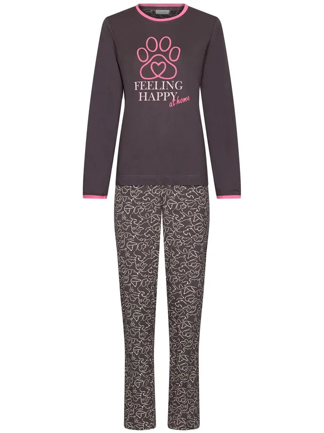 myrebelle-furry-friend-pyjama-grau-hundeprint-bio image 1