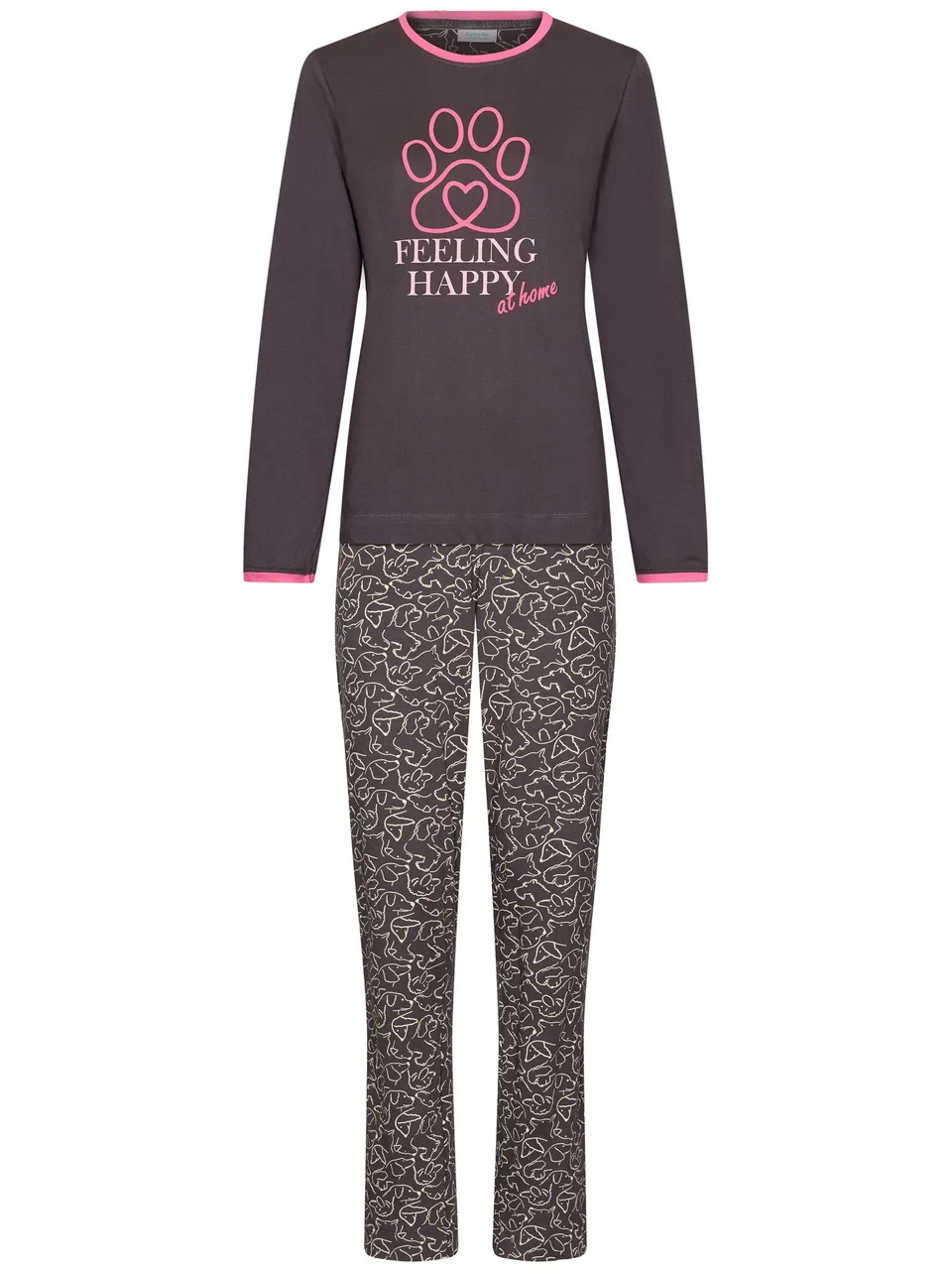 myrebelle-furry-friend-pyjama-grau-hundeprint-bio image 1
