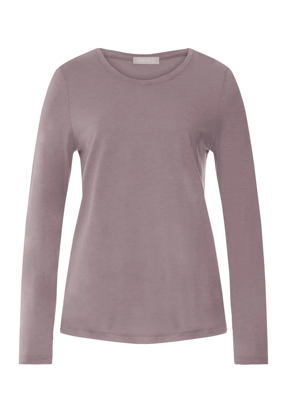hanro-sleep-lounge-langarmshirt-stormy-rose-baumwolle-tencel-damen image 1