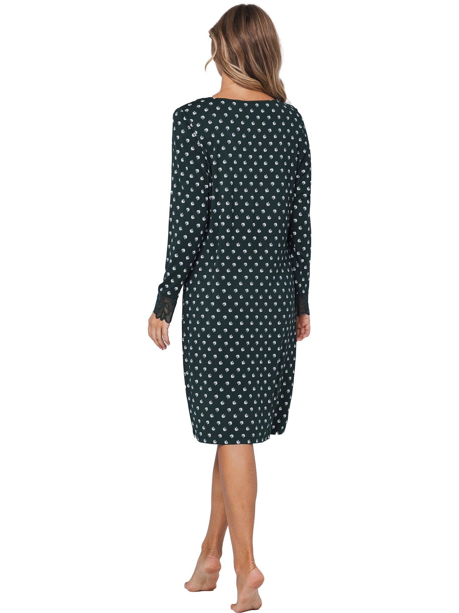 pastunette-premium-emerald-nachthemd-damen-gr-n-modal-spitze image 3
