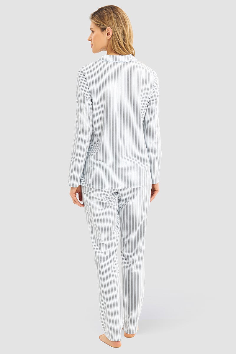 r-sch-be-happy-pyjama-lang-blau-streifen-hemdkragen image 3
