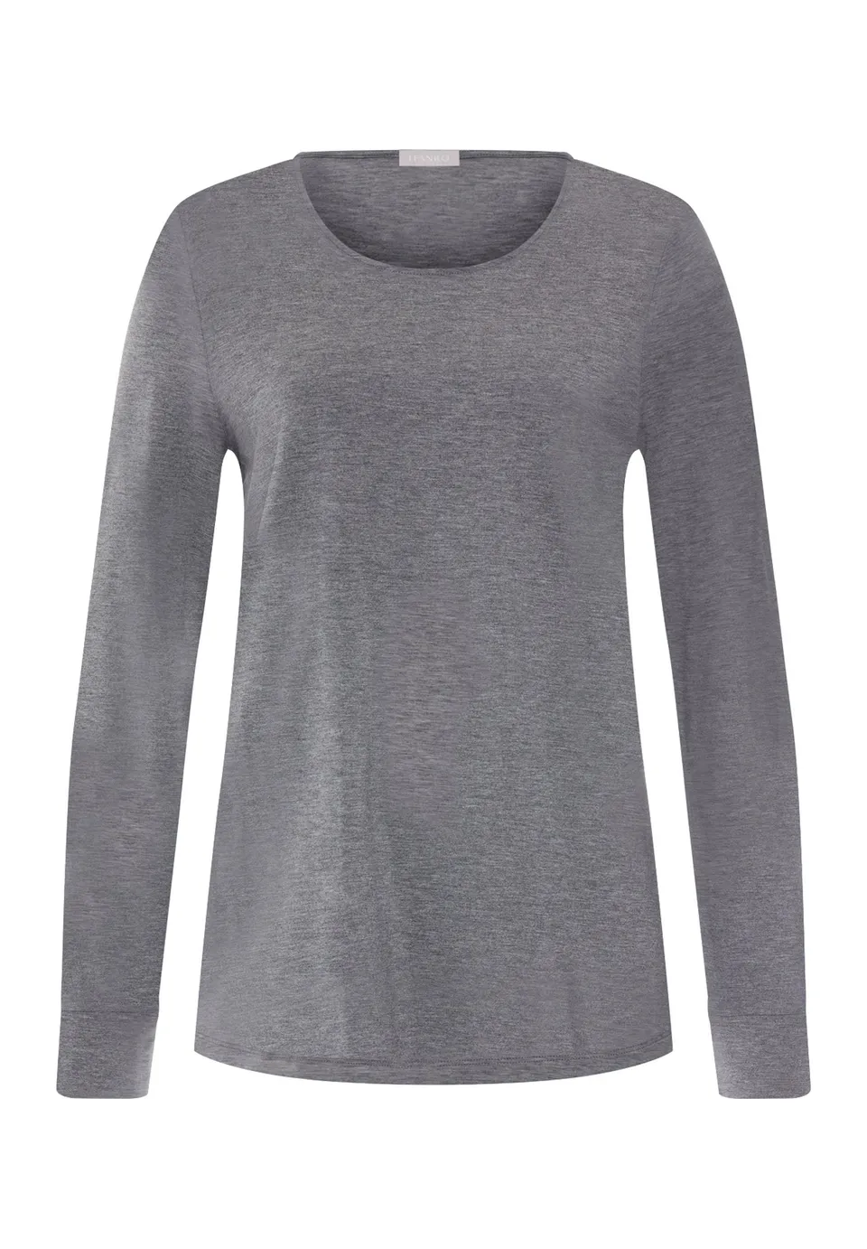 hanro-natural-elegance-langarm-shirt-stone-melange image 1