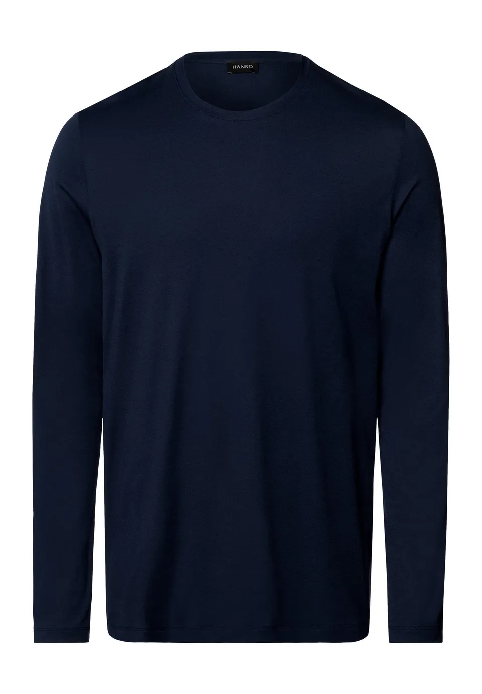 hanro-night-and-day-langarmshirt-deep-navy-baumwolle image 1