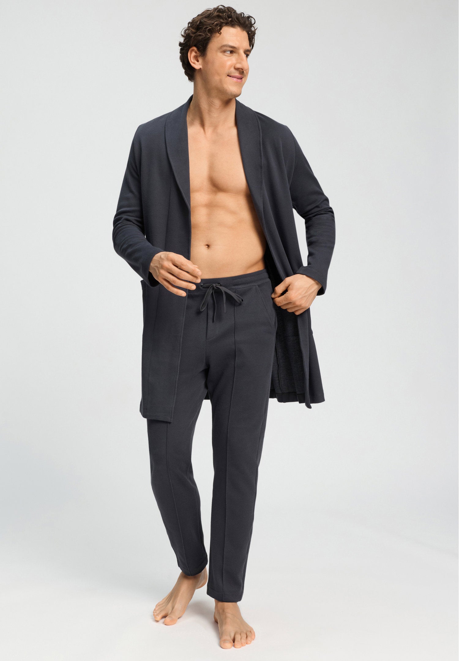 hanro-travelwear-robe-baumwollmantel-smokey-charcoal image 5