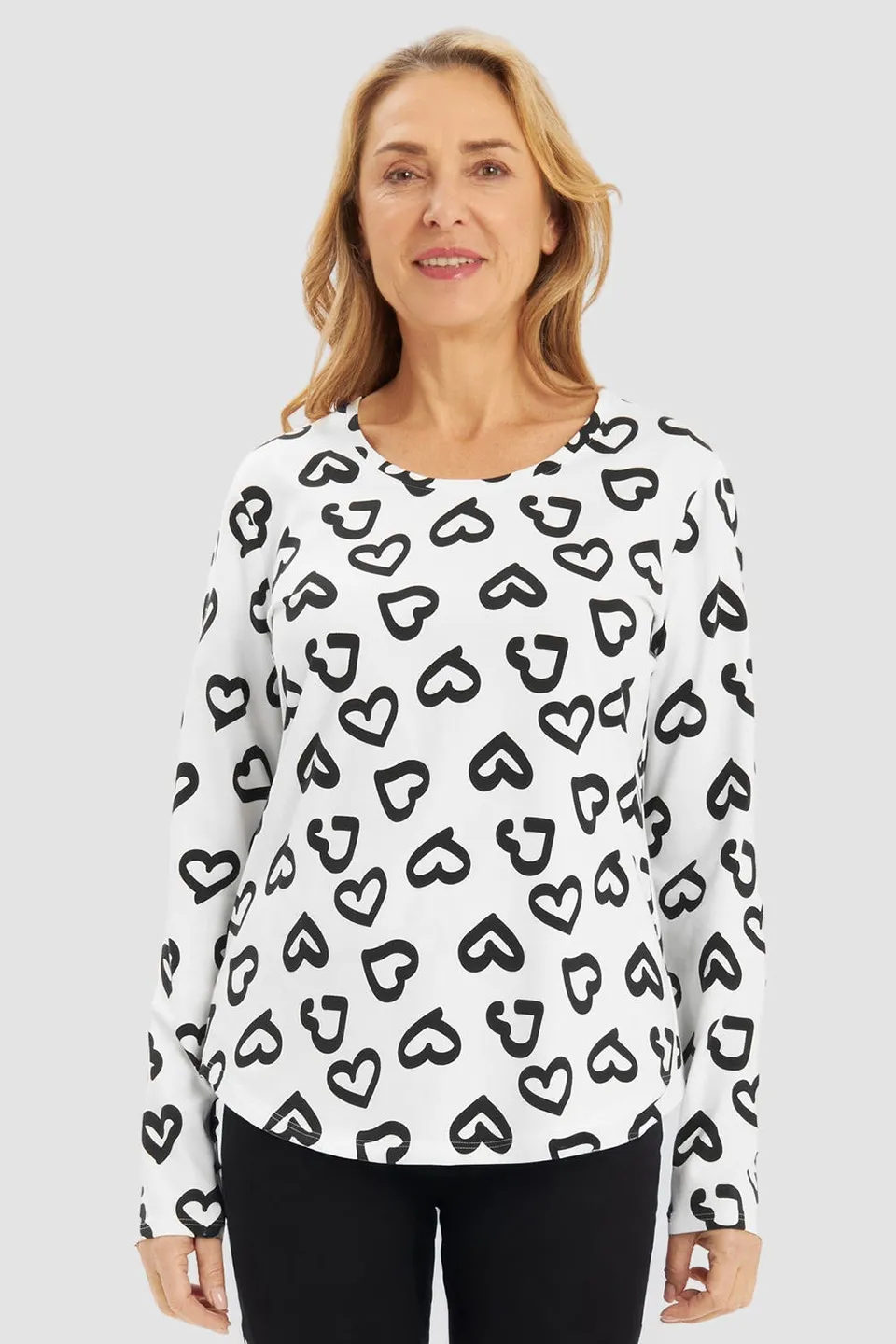 r-sch-be-happy-shirt-langarm-herzmuster-wei-jersey image 1