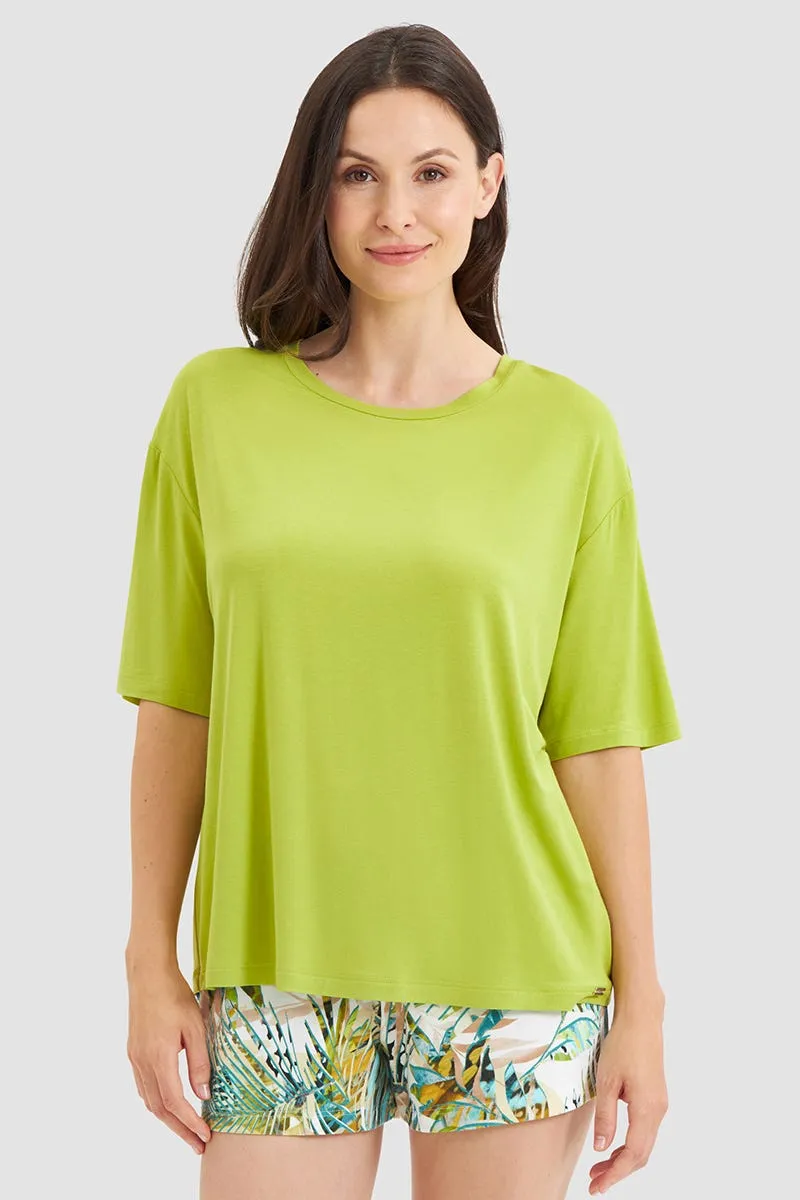 r-sch-be-happy-shirt-kurzarm-basic-gr-n-viskose image 1