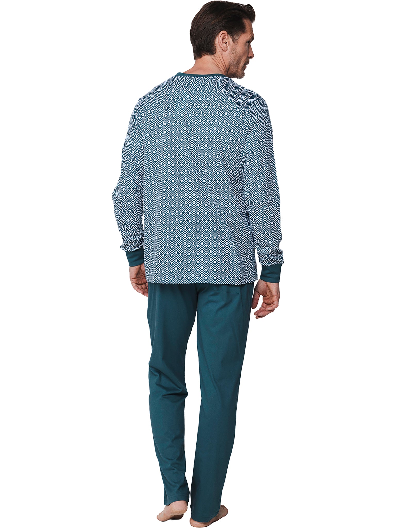 pastunette-green-motion-pyjama-herren-gr-n-baumwolle image 4