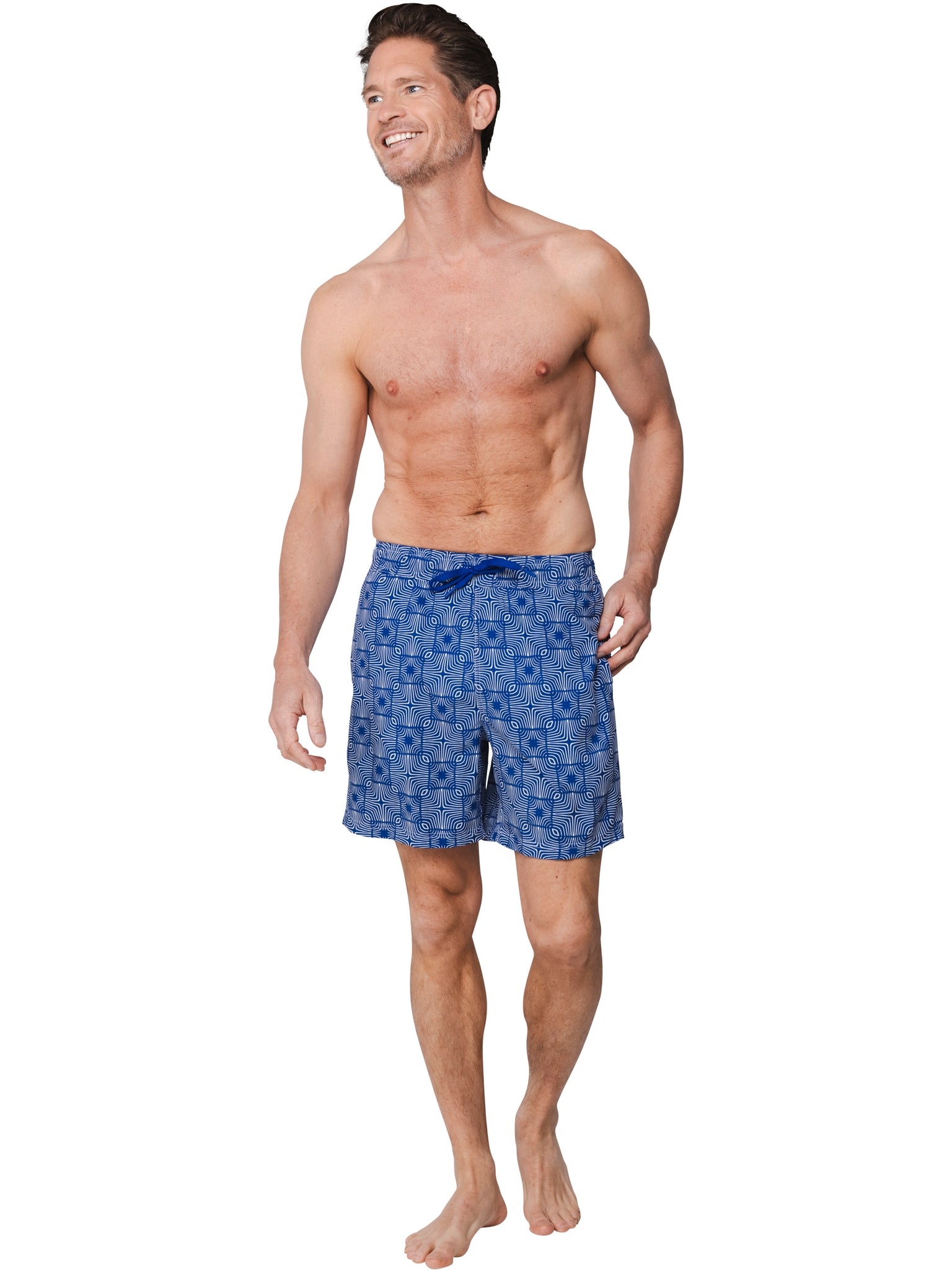 pastunette-zwembroek-badehose-blau-geometrie-print image 2