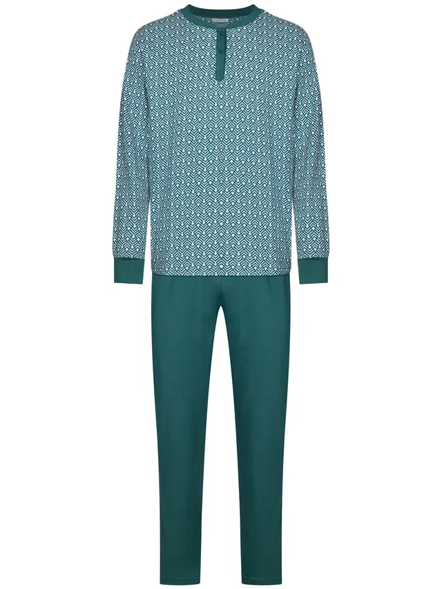 pastunette-green-motion-pyjama-herren-gr-n-baumwolle image 1