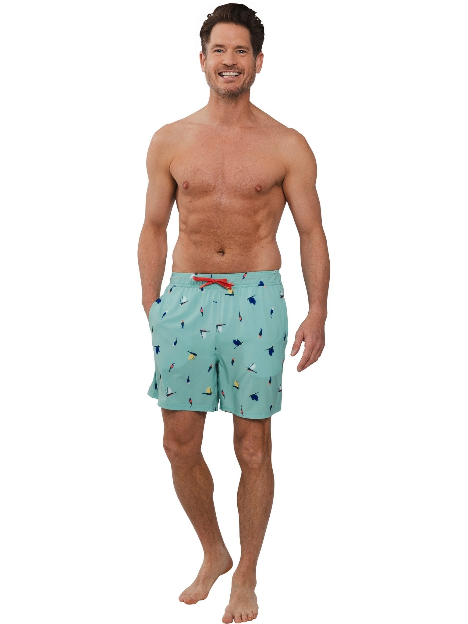 pastunette-tropical-breeze-badeshorts-t-rkis-vogelprint image 2